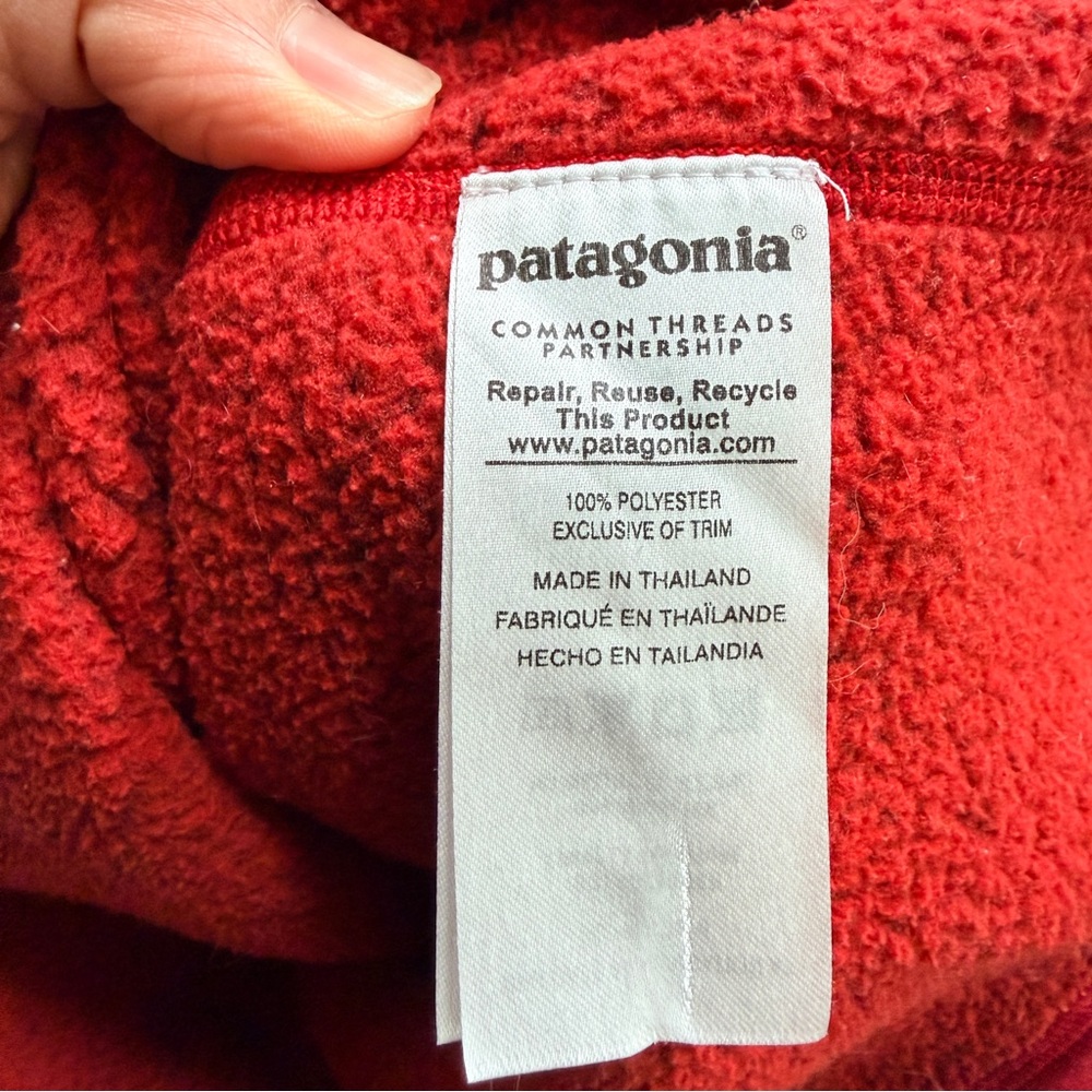 Patagonia Women's Better Sweater 1/4‎ zip Pullover in Red Size: M - Picture 4 of 8